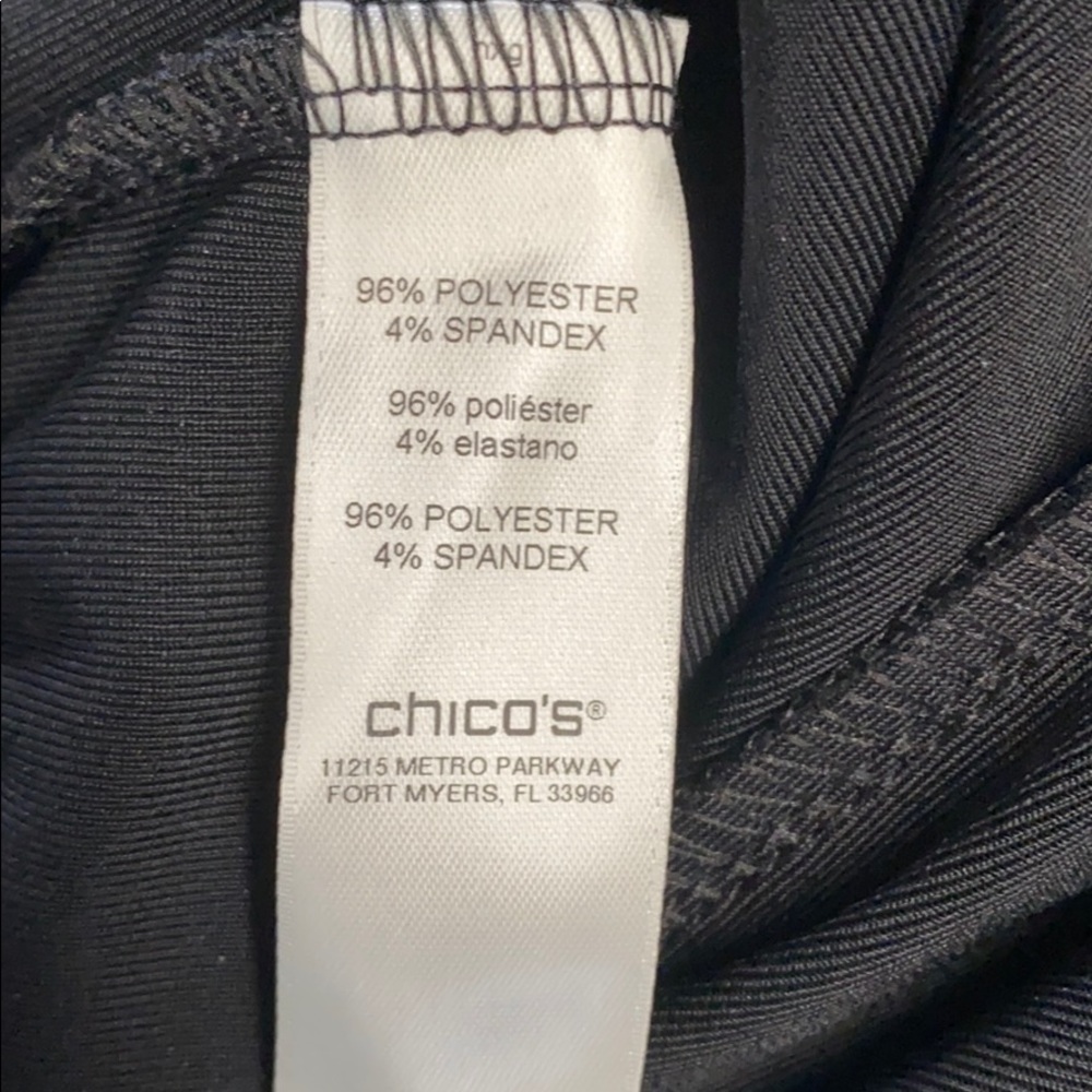 Easy Wear Chico’s Flawless Pants black sz 1 Short - Picture 5 of 7